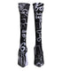 Dolce & Gabbana Black Logo Stretch Heels High Boots Shoes